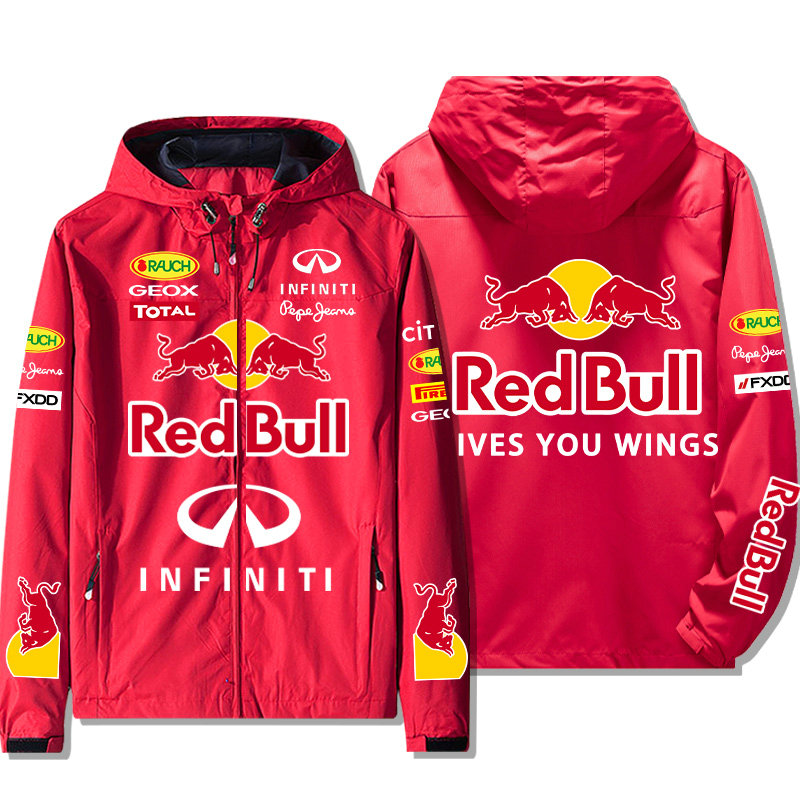 Veste Red Bull Infiniti Zippé Capuche Homme Gives You Wings Coupe-vent